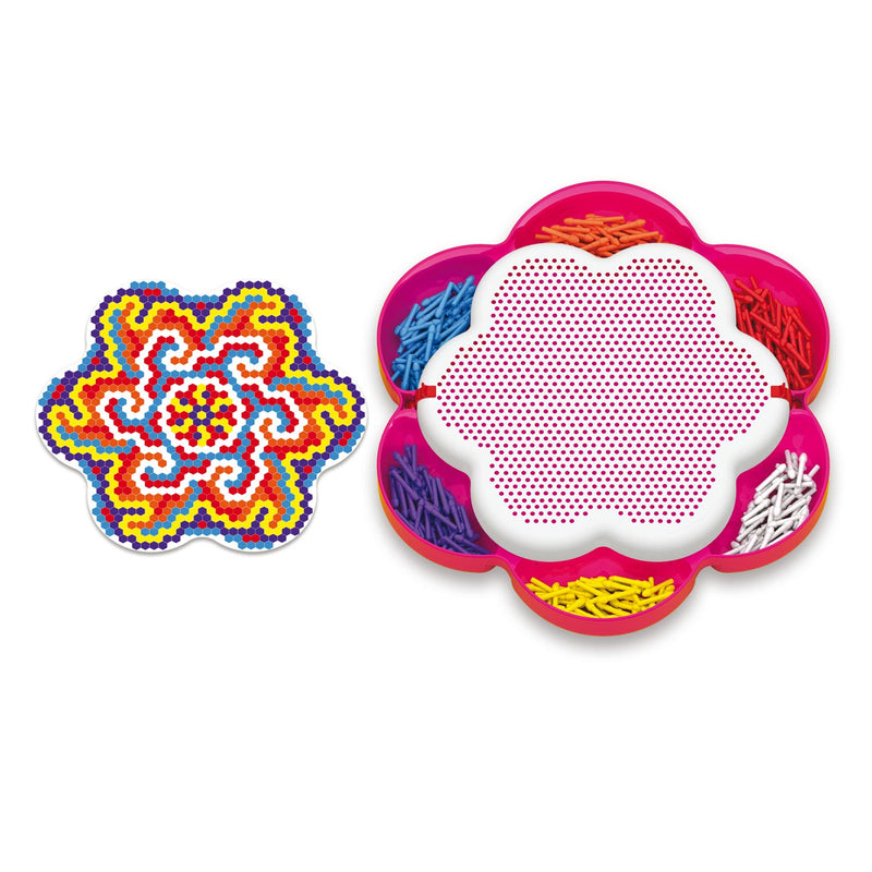 Load image into Gallery viewer, Quercetti pixel art mandala, 1200 pins
