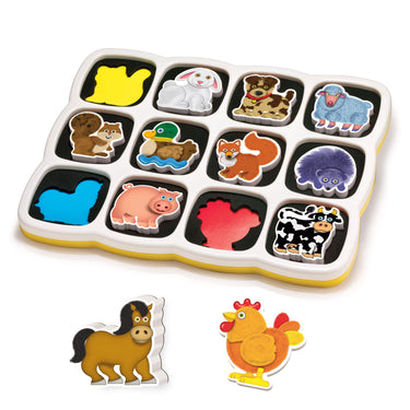 Quercetti vormenpuzzel boerderij junior 12 stukjes