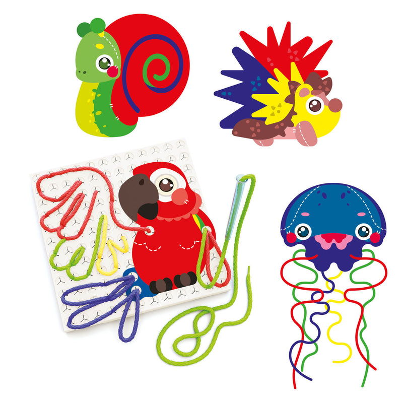 Load image into Gallery viewer, Quercetti fanta filo dierentuin veters rijgen, 14dlg.
