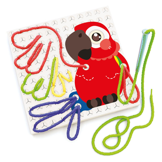 Quercetti fanta filo dierentuin veters rijgen, 14dlg.