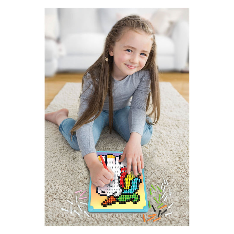 Load image into Gallery viewer, Quercetti pixel art mozaïek eenhoorn 880dlg educatief speelgoed.
