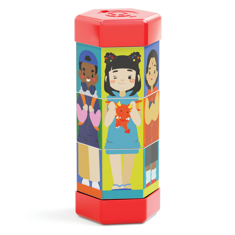 Load image into Gallery viewer, Quercetti tubo mix match roterende puzzel kinderen en beroepen
