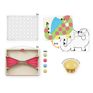 Quercetti play eco+ fantacolor insteek mozaïek junior (58-delig)