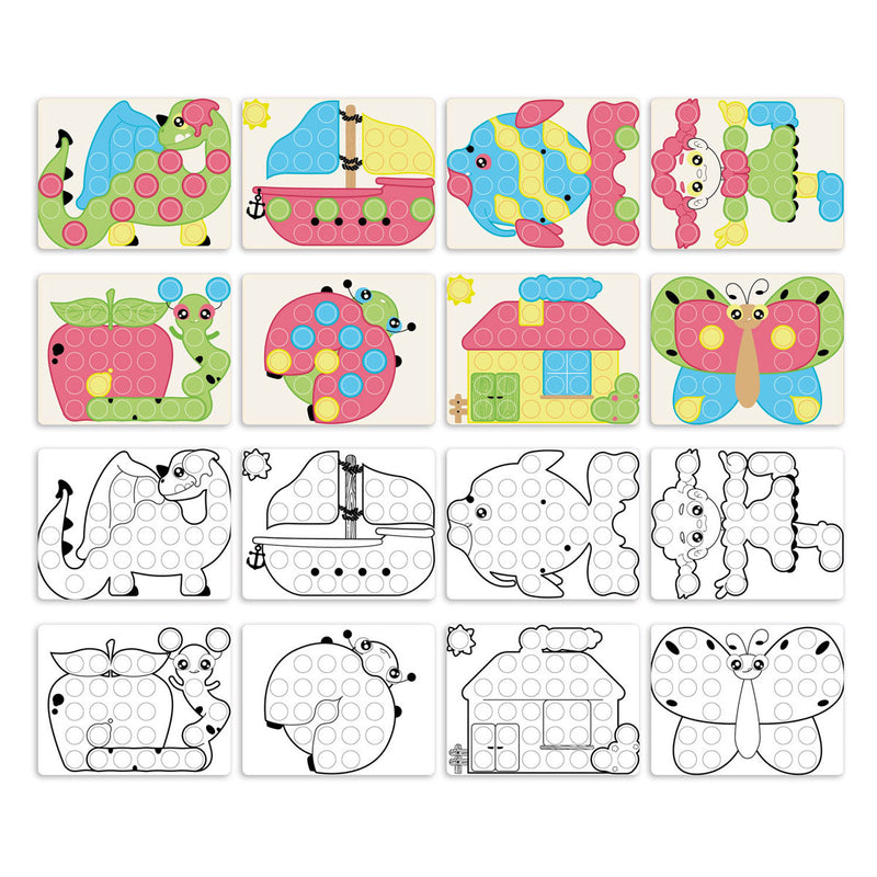 Load image into Gallery viewer, Quercetti play eco+ fantacolor insteek mozaïek junior (58-delig)
