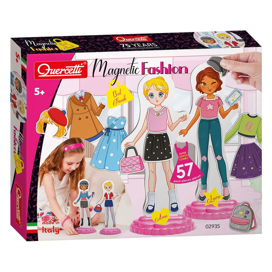 Quercetti magnetische mode aankleedpop best friends - 57dlg.