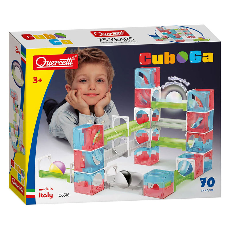 Load image into Gallery viewer, Quercetti knikkerbaan cuboga - 70-delig bouwspeelgoed voor kinderen.
