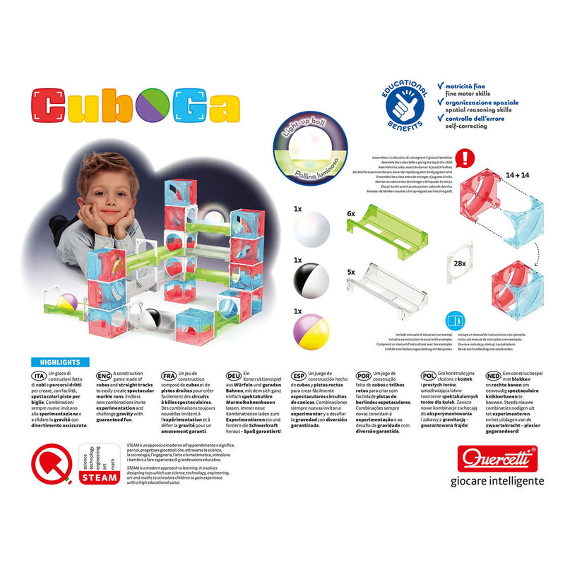 Load image into Gallery viewer, Quercetti knikkerbaan cuboga - 70-delig bouwspeelgoed voor kinderen.
