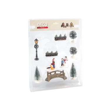 Svenska living kerstfigurenset 10-delig met brug