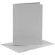 Kaarten en enveloppen, afmeting kaart 10,5x15 cm, afmeting envelop 11,5x16,5 cm, 120+210 gr, grijs, 6 set 1 doos