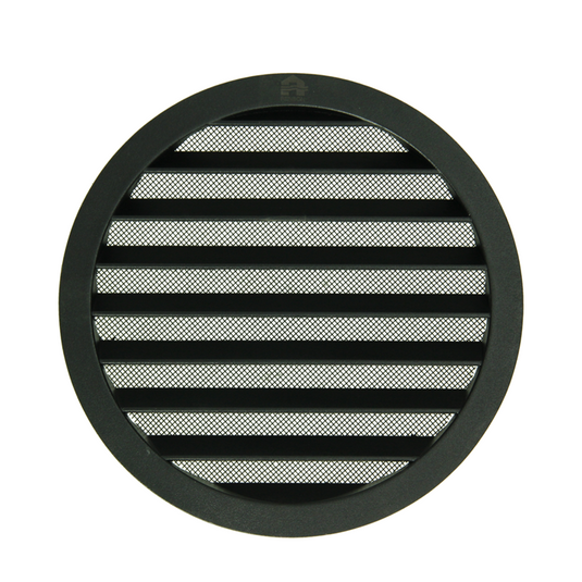 Renson 1061636 - inbouw rond schoepenr met gaas434r dia 200 ral 9005 zwart | 5 stuks