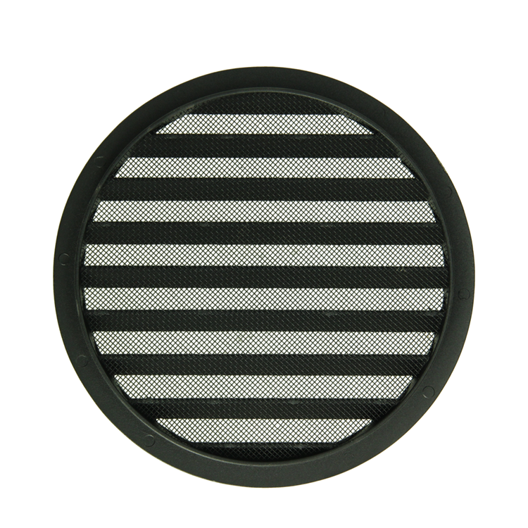 Load image into Gallery viewer, Renson 1061636 - inbouw rond schoepenr met gaas434r dia 200 ral 9005 zwart | 5 stuks
