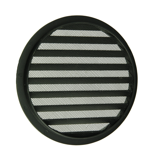 Renson 1061636 - inbouw rond schoepenr met gaas434r dia 200 ral 9005 zwart | 5 stuks