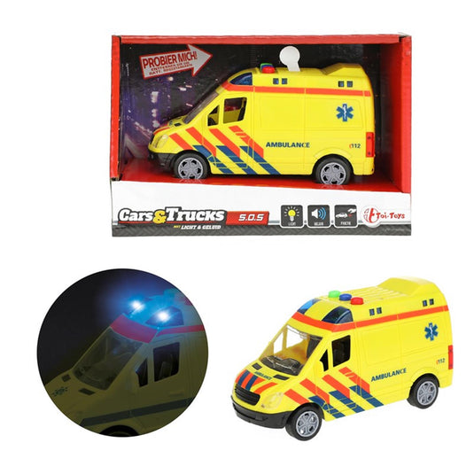 Toi-toys toi toys ambulance frictie +licht geluid