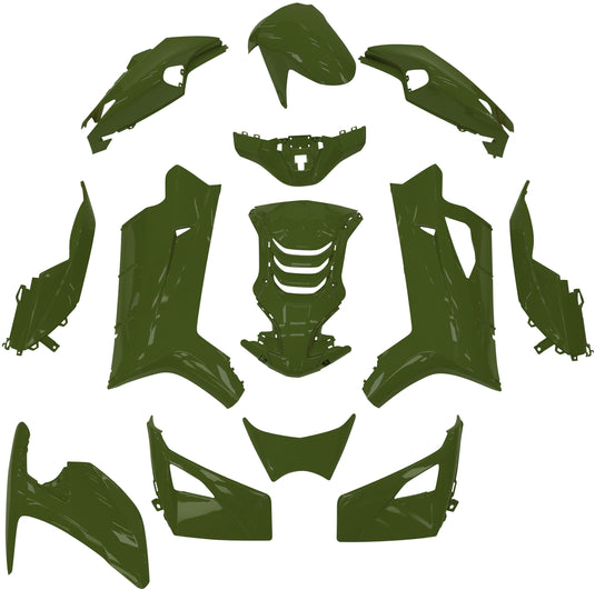 Edge plaatset 14-delig voor peugeot speedfight 4 - districtgroen