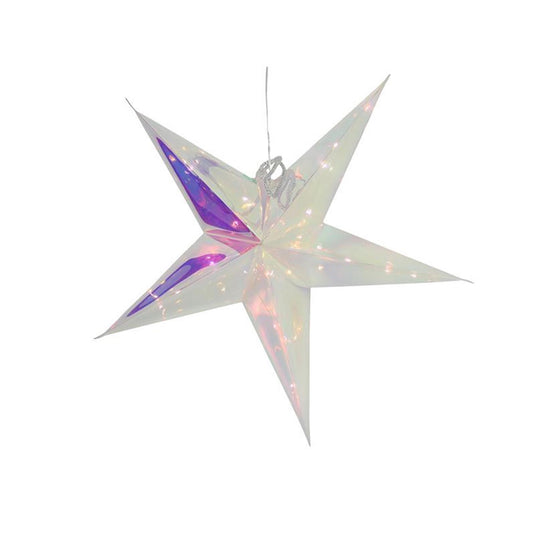 Svenska living ster iriserend 53cm 20led timer 2xaa