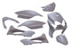Edge plaatset 9-delig voor yamaha jog r mbk machg - mat grijs
