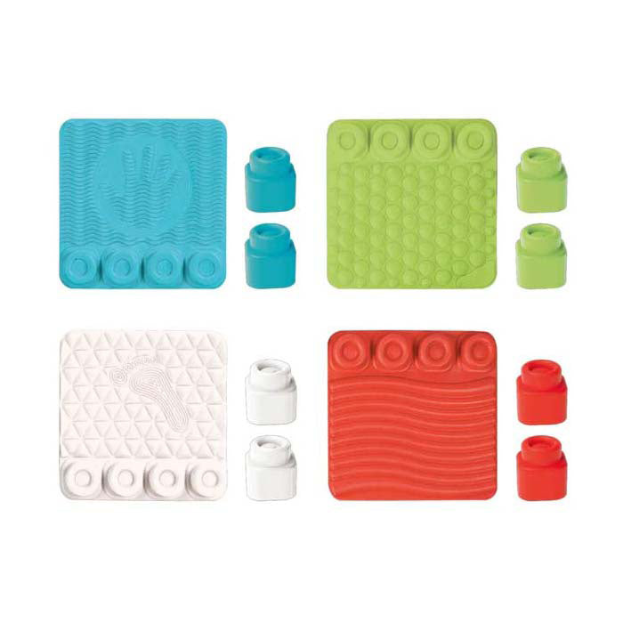Load image into Gallery viewer, Clementoni soft clemmy - sensory path - sensorisch speelgoed - speelkleed - baby blokken en speelmat - met zachte foam stapelblokken - 6 - 36 maanden
