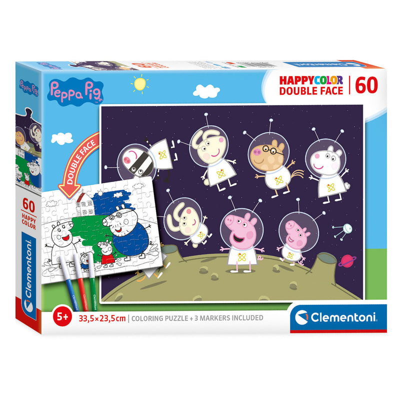 Load image into Gallery viewer, Clementoni Puzzel Kleur Peppa Pig, 60st.
