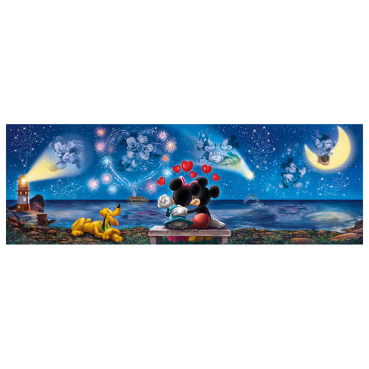 Disney clementoni panorama puzzel mickey minnie, 1000st.