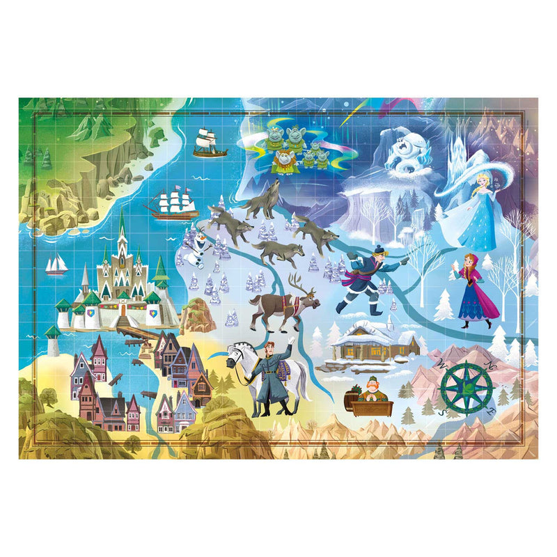 Load image into Gallery viewer, Clementoni wereldkaart puzzel disney frozen, 1000st.
