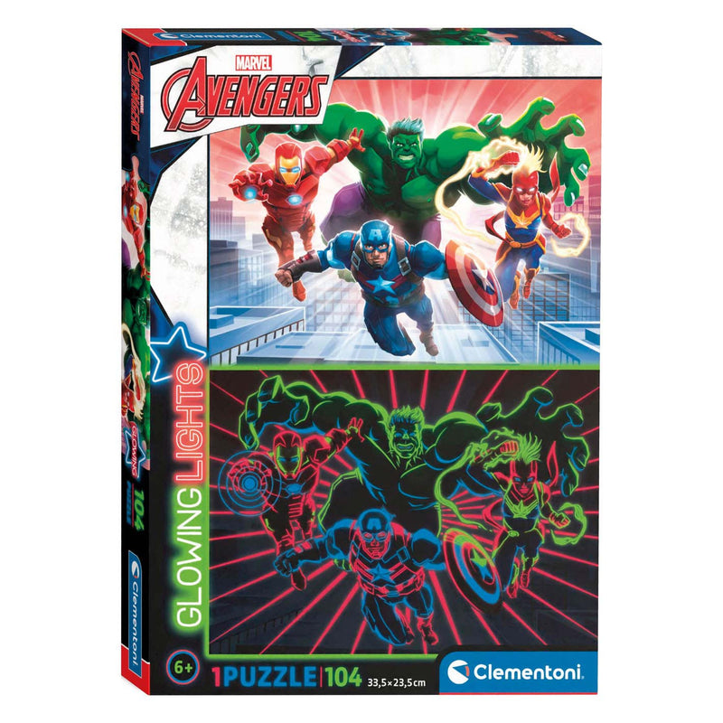 Load image into Gallery viewer, Clementoni Glow in the Dark Puzzel Avengers, 104st.
