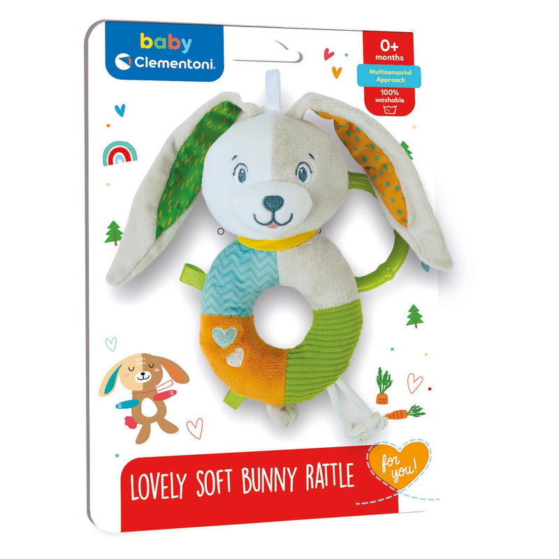 Load image into Gallery viewer, Clementoni baby - pluchen rammelaar konijn
