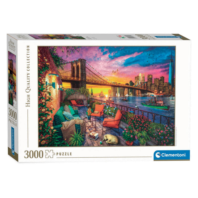 Load image into Gallery viewer, Clementoni puzzel manhattan balcony sunset, 3000st.

