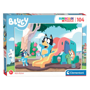 Clementoni legpuzzel bluey op de glijbaan, 104st.