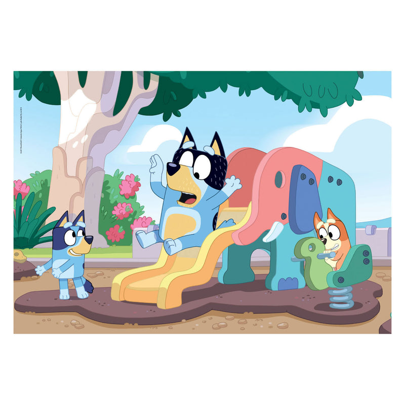 Load image into Gallery viewer, Clementoni legpuzzel bluey op de glijbaan, 104st.
