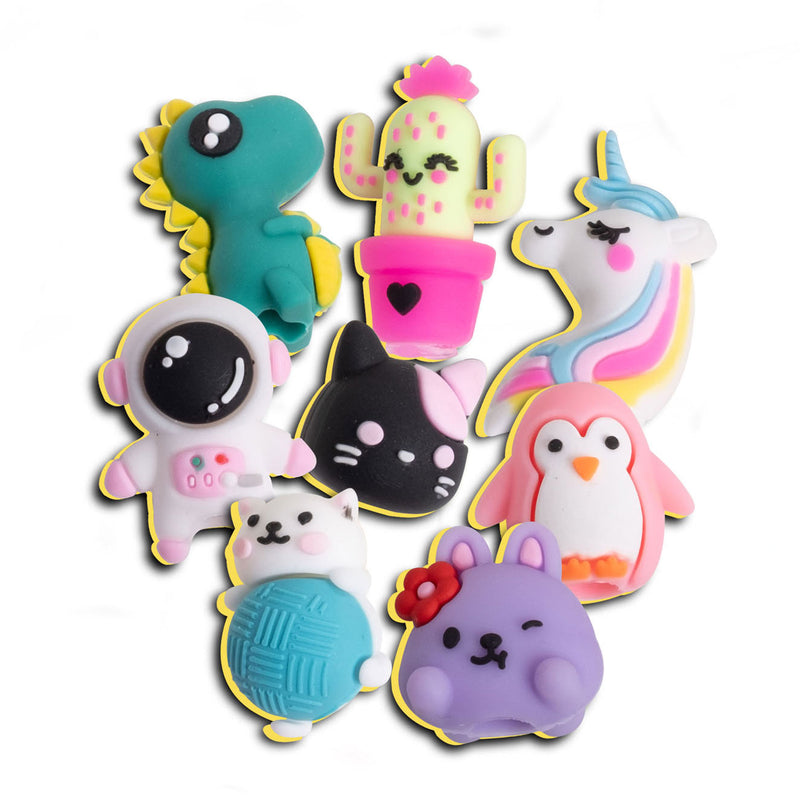 Load image into Gallery viewer, Clementoni idea - pennen creatiestudio - knutselpakket vol accessoires - kawaii glitterpennen - het creatieve cadeautje - vanaf 6 jaar
