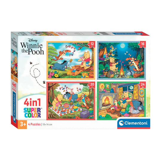 Clementoni legpuzzel color disney winnie de poeh, 4in1