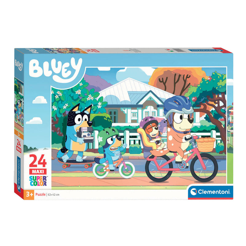 Load image into Gallery viewer, Clementoni Legpuzzel Super Color Bluey Fietsen, 24st.
