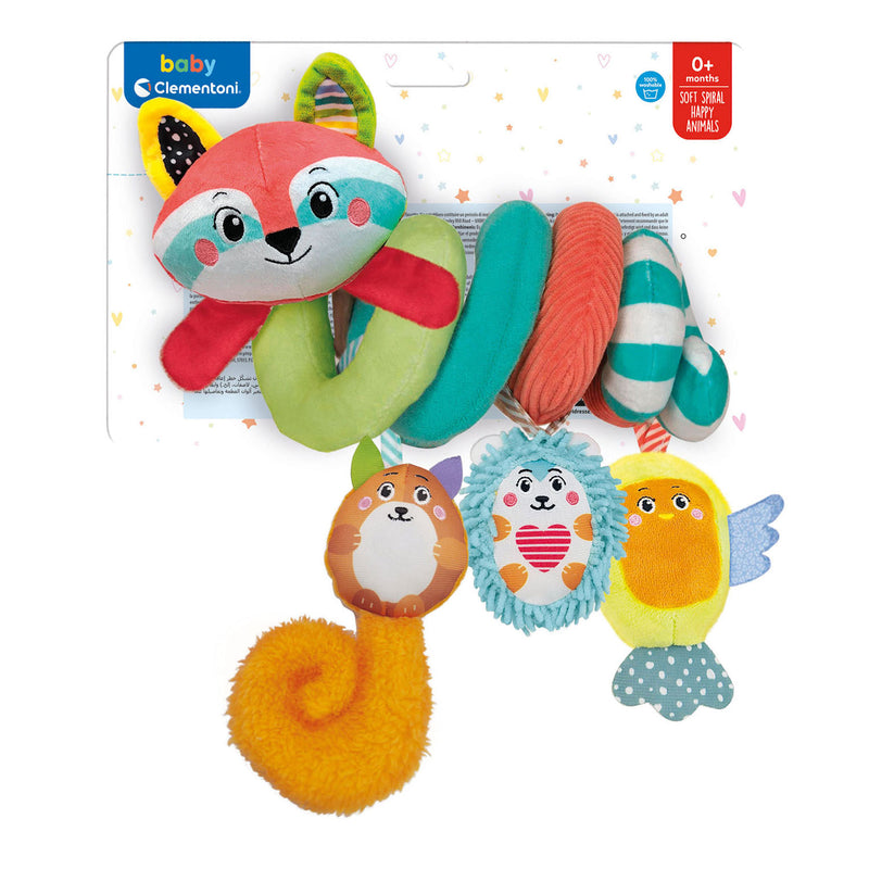 Load image into Gallery viewer, Clementoni baby stoffen kinderwagenspiraal wasbeer
