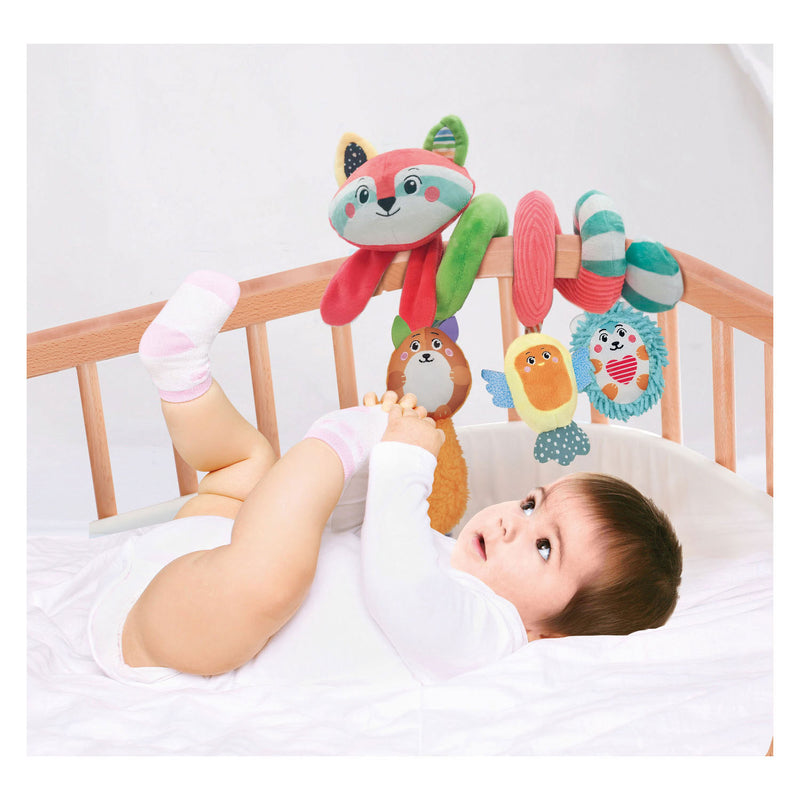 Load image into Gallery viewer, Clementoni baby stoffen kinderwagenspiraal wasbeer
