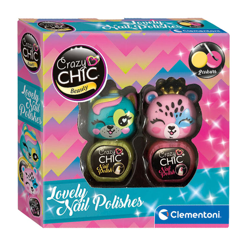 Load image into Gallery viewer, Clementoni crazy chic nagellak geel roze, 2st.
