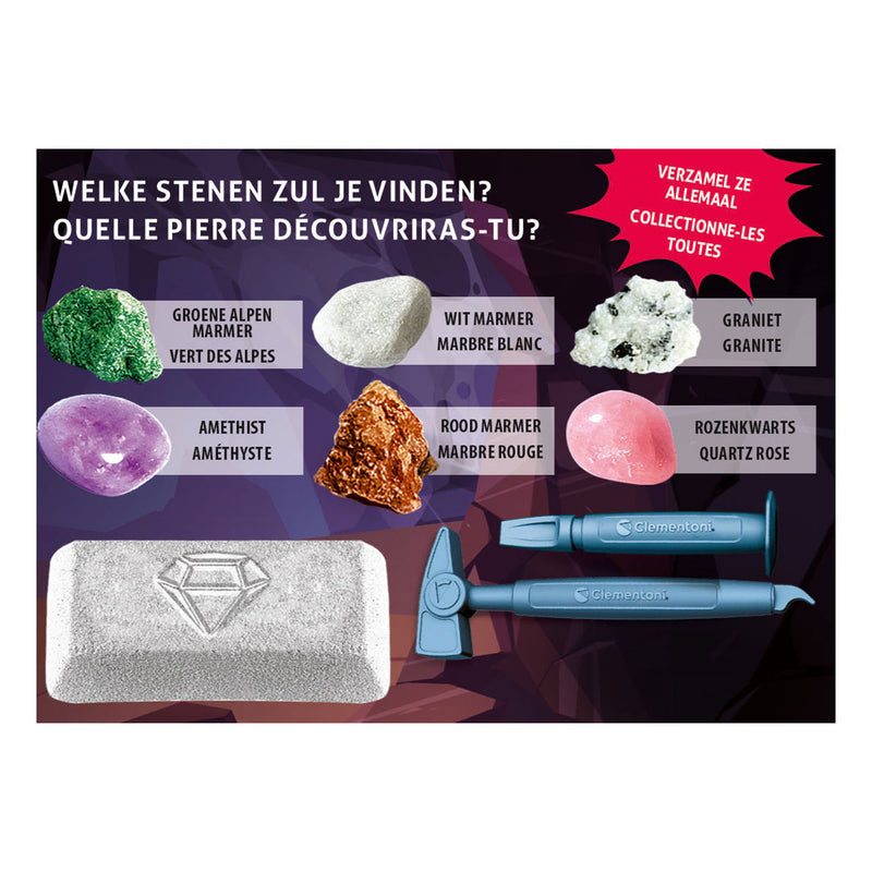 Load image into Gallery viewer, Clementoni wetenschap en spel - op zoek naar stenen en mineralen
