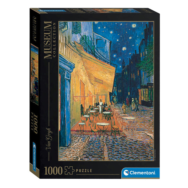 Load image into Gallery viewer, Clementoni legpuzzel van gogh cafe terrace at night, 1000st.
