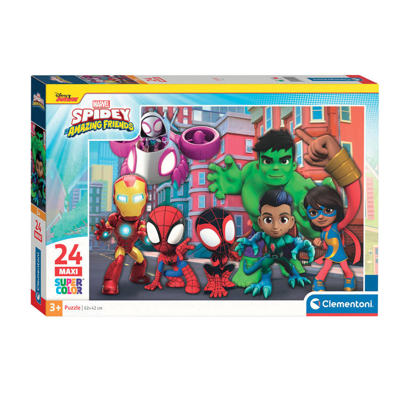 Load image into Gallery viewer, Clementoni legpuzzel super color maxi spidey, 24st.
