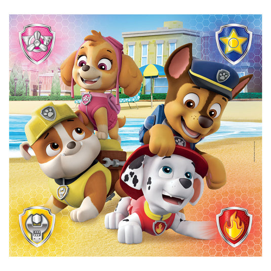Clementoni legpuzzel super color vierkant paw patrol, 3x48st.