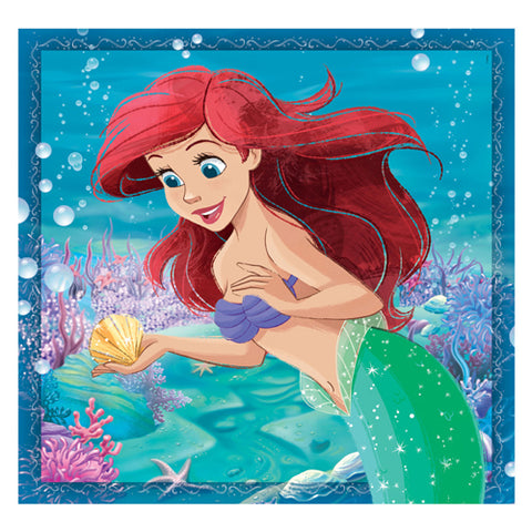 Disney legpuzzel super color vierkant prinses, 3x48st.