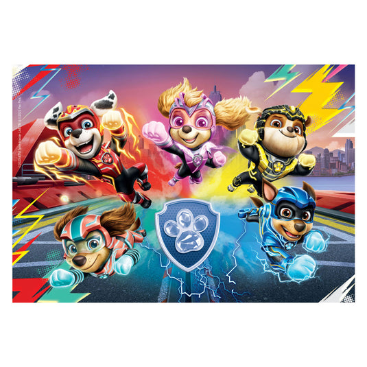 Clementoni - puzzel - 104 stukjes - paw patrol: the mighty movie - kinderpuzzel - vanaf 6 jaar