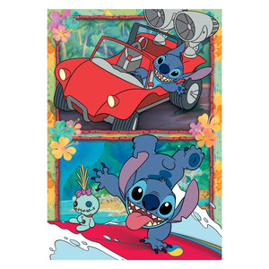 Clementoni - puzzel - 104 stukjes - stitch disney avontuur - vanaf 6 jaar