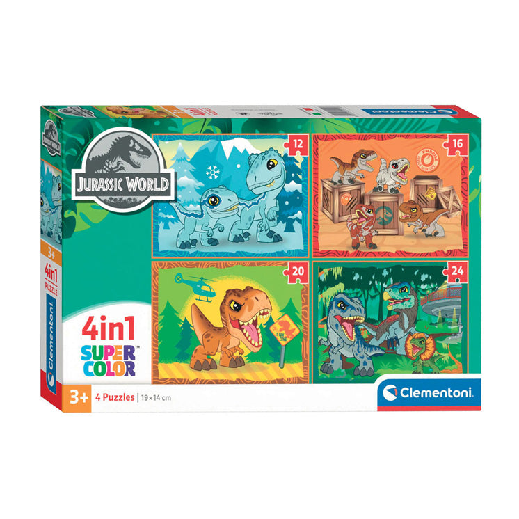 Load image into Gallery viewer, Clementoni legpuzzel 4in1 jurassic world
