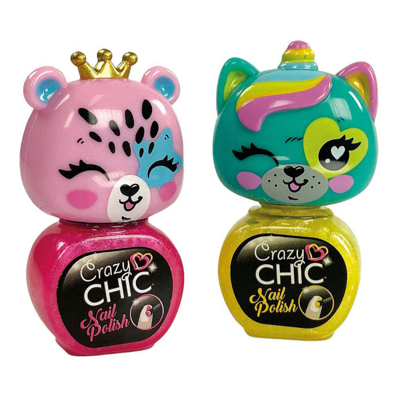 Load image into Gallery viewer, Clementoni crazy chic - nagellak dieren, 2st.
