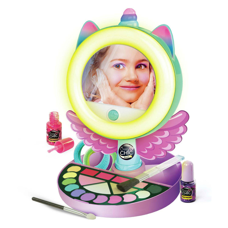 Load image into Gallery viewer, Clementoni crazy chic - lichtspiegel - make-up spiegel voor kinderen - make-up bewaren - vanaf 6 jaar
