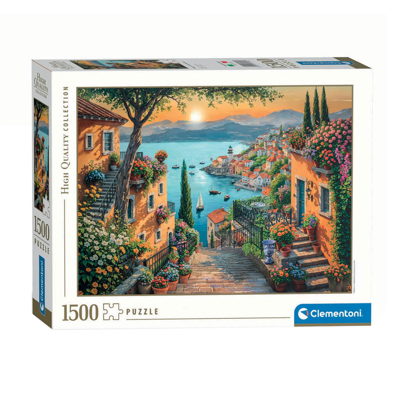 Load image into Gallery viewer, Clementoni legpuzzel kunst trappetje naar de haven, 1500st.
