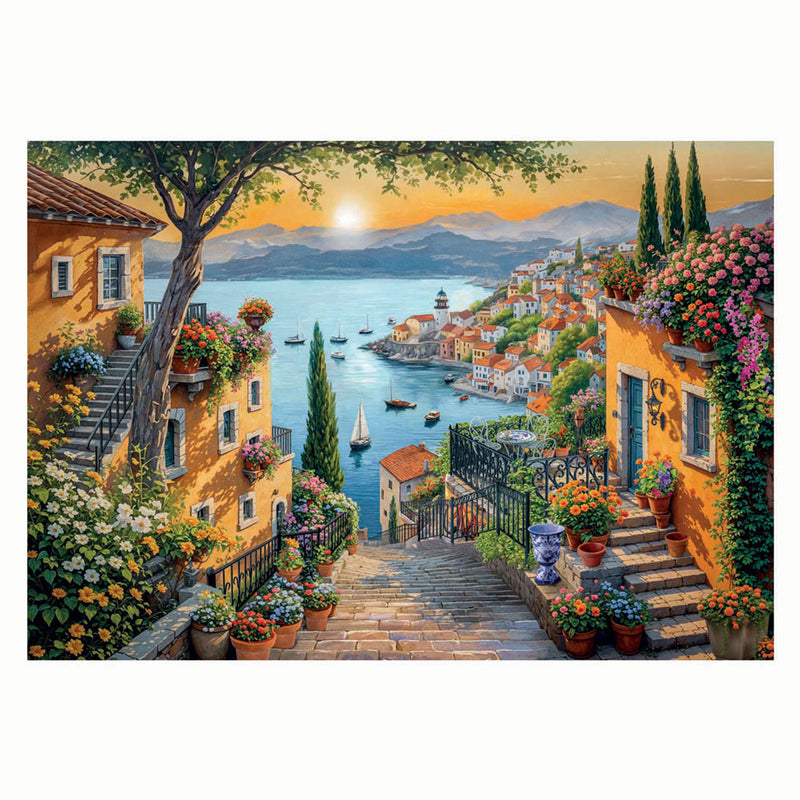 Load image into Gallery viewer, Clementoni legpuzzel kunst trappetje naar de haven, 1500st.

