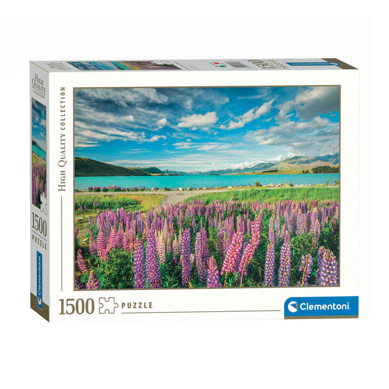 Load image into Gallery viewer, Clementoni legpuzzel bloemen bij lake tekapo, 1500st.
