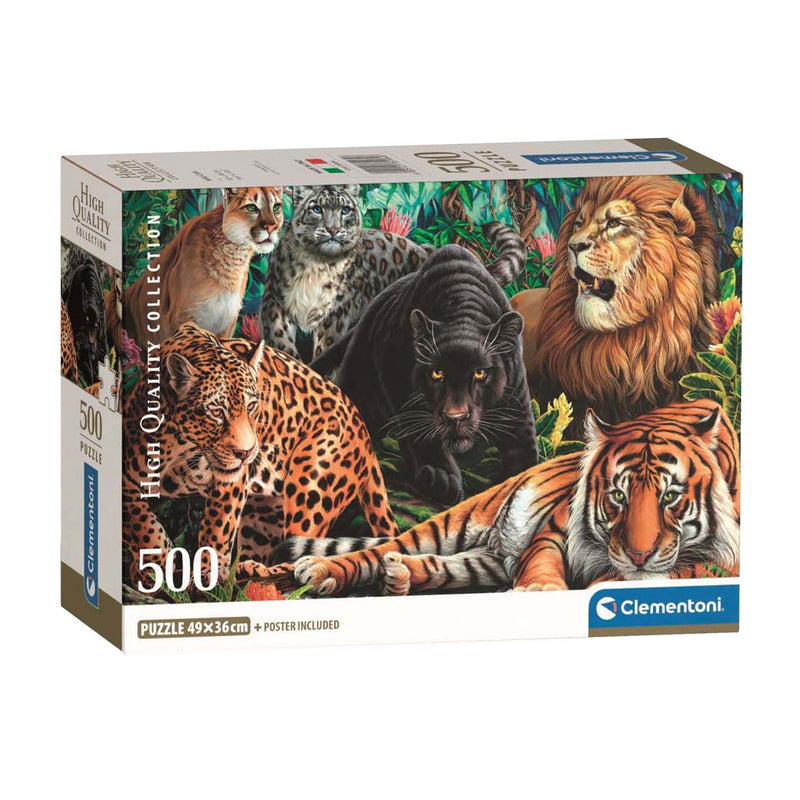 Load image into Gallery viewer, Clementoni legpuzzel wild cats, 500st.
