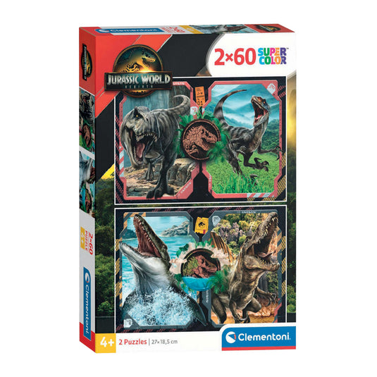Clementoni puzzel jurassic world, 2x60st.
